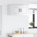 vidaXL Horná kuchynská skrinka s poličkou 2 pcs Vysoký lesk bielej – Obrázok 10