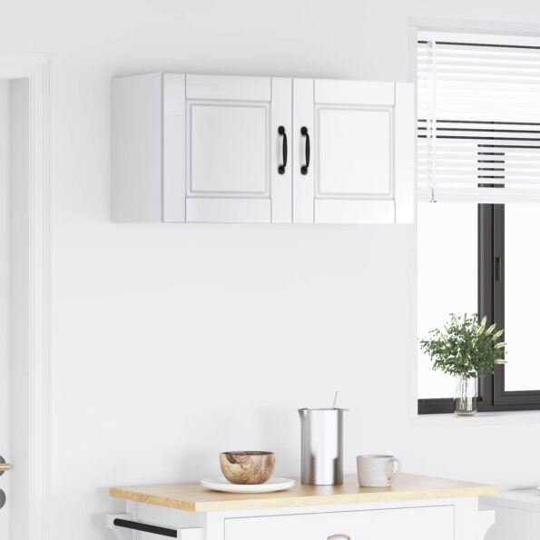 vidaXL Horná kuchynská skrinka s poličkou 2 pcs Vysoký lesk bielej – Obrázok 10