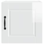 vidaXL Horná kuchynská skrinka s poličkou 2 pcs Vysoký lesk bielej – Obrázok 12