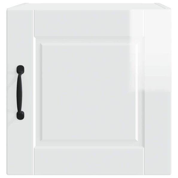 vidaXL Horná kuchynská skrinka s poličkou 2 pcs Vysoký lesk bielej – Obrázok 12