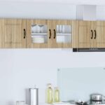 vidaXL Kuchynská skriňa Sonoma dub 80 x 31 x 40 cm Kompozitné drevo – Obrázok 7