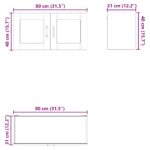 vidaXL Kuchynská skriňa Sonoma dub 80 x 31 x 40 cm Kompozitné drevo – Obrázok 6
