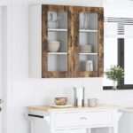 vidaXL Horná kuchynská skrinka 2 pcs Dymová dub 40 x 31 x 80 cm – Obrázok 10