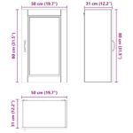 vidaXL Kuchynská skriňa Dymová dub 50 x 31 x 80 cm Kompozitné drevo – Obrázok 8