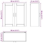 vidaXL Horná kuchynská skrinka Biela 80 x 31 x 80 cm Kompozitné drevo – Obrázok 12