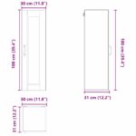 vidaXL Horná kuchynská skrinka s poličkou Čierna 30 x 31 x 100 cm – Obrázok 8