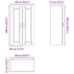 vidaXL Horná kuchynská skrinka Biela 60 x 31 x 100 cm Kompozitné drevo – Obrázok 6