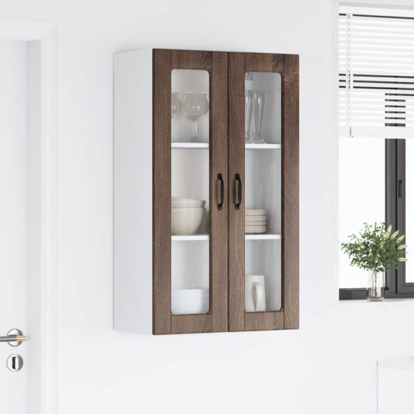 vidaXL Horná kuchynská skrinka s poličkou Hnedý dub 60 x 31 x 100 cm – Obrázok 10