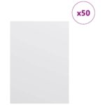 vidaXL Dekoračné panely 50 pcs Biela 15 x 21 x 0.3 cm Kompozitné drevo – Obrázok 3