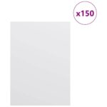 vidaXL Dekoračné panely 150 pcs Biela 15 x 21 x 0.27 cm – Obrázok 3
