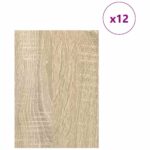 vidaXL Dekoračné panely 12 pcs Sonoma dub 15 x 21 x 0.27 cm – Obrázok 3
