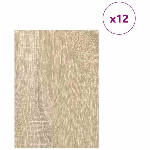 vidaXL Dekoračné panely 12 pcs Sonoma dub 15 x 21 x 0.27 cm – Obrázok 3