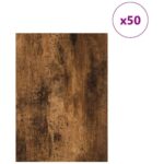 vidaXL Dekoračné panely 50 pcs Dymová dub 15 x 21 x 0.27 cm – Obrázok 3