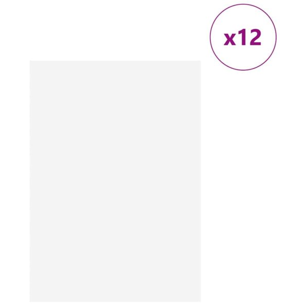 vidaXL Dekoračné panely 12 pcs Biela 21 x 30 x 0.3 cm Kompozitné drevo – Obrázok 3