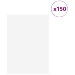 vidaXL Dekoračné panely 150 pcs Biela 21 x 30 x 0,27 cm – Obrázok 3