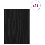 vidaXL Dekoračné panely 12 pcs Čierny dub 21 x 30 x 0,27 cm – Obrázok 3