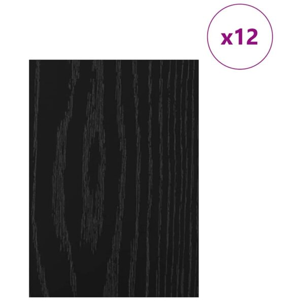 vidaXL Dekoračné panely 12 pcs Čierny dub 21 x 30 x 0,27 cm – Obrázok 3