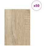 vidaXL Dekoračné panely 50 pcs Sonoma dub 21 x 30 x 0,27 cm – Obrázok 3