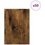 vidaXL Dekoračné panely 50 pcs Dymová dub 21 x 30 x 0,27 cm – Obrázok 3