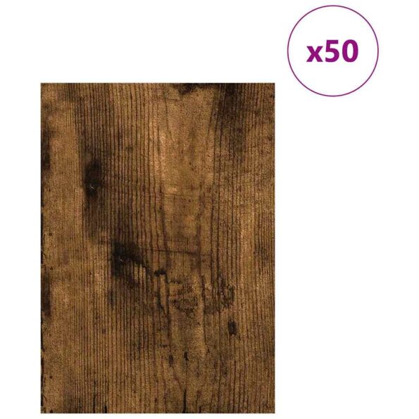 vidaXL Dekoračné panely 50 pcs Dymová dub 21 x 30 x 0,27 cm – Obrázok 3