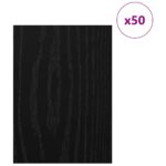 vidaXL Dekoračné panely 50 pcs Čierny dub 30 x 42 x 0.3 cm – Obrázok 3