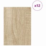vidaXL Dekoračné panely 12 pcs dub sonoma 30 x 42 x 0.3 cm – Obrázok 3