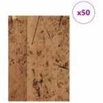 vidaXL Dekoračné panely 50 pcs Staré drevo 30 x 42 x 0.3 cm – Obrázok 3