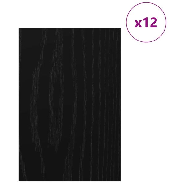 vidaXL Dekoračné panely 12 pcs Čierny dub 40 x 60 x 0.27 cm – Obrázok 3