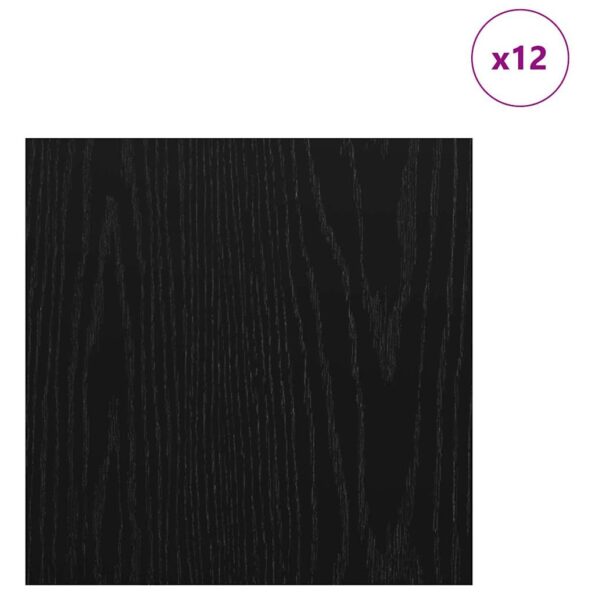 vidaXL Dekoračné panely 12 pcs Čierny dub 30 x 30 x 0,27 cm – Obrázok 3