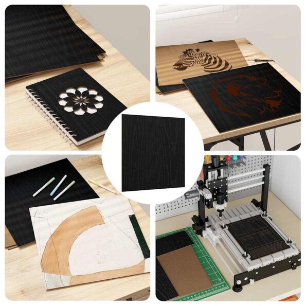 vidaXL Dekoračné panely 50 pcs Čierny dub 30 x 30 x 0.3 cm – Obrázok 7