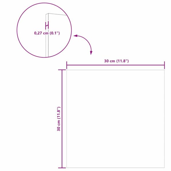 vidaXL Dekoračné panely 50 pcs Dymová dub 30 x 30 x 0,27 cm – Obrázok 11