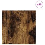 vidaXL Dekoračné panely 50 pcs Dymová dub 30 x 30 x 0,27 cm – Obrázok 3