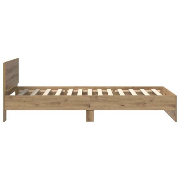 vidaXL Rám postele Remeselný dub 100 x 200 cm Kompozitné drevo – Obrázok 7