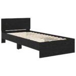 vidaXL Rám postele Čierny dub 90 x 200 cm Kompozitné drevo – Obrázok 5