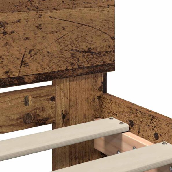 vidaXL Rám postele Staré drevo 75 x 190 cm Kompozitné drevo – Obrázok 9