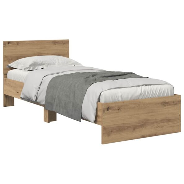 vidaXL Rám postele Remeselný dub 75 x 190 cm Kompozitné drevo – Obrázok 3