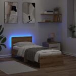 vidaXL Rám postele Remeselný dub 75 x 190 cm Kompozitné drevo – Obrázok 4