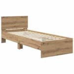 vidaXL Rám postele Remeselný dub 75 x 190 cm Kompozitné drevo – Obrázok 5