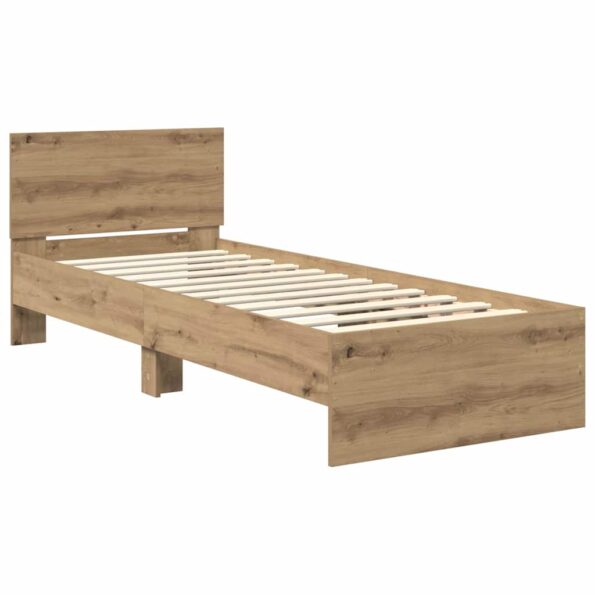 vidaXL Rám postele Remeselný dub 75 x 190 cm Kompozitné drevo – Obrázok 5