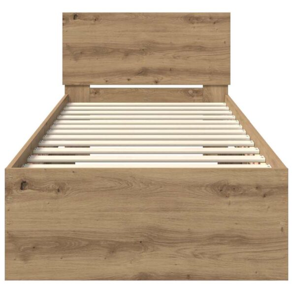 vidaXL Rám postele Remeselný dub 75 x 190 cm Kompozitné drevo – Obrázok 6