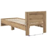 vidaXL Rám postele Remeselný dub 75 x 190 cm Kompozitné drevo – Obrázok 8