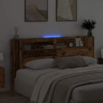 vidaXL Zadné čelo Staré drevo 200 x 15 x 103,5 cm Kompozitné drevo – Obrázok 4