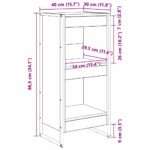 vidaXL Knižnica Dymová dub 80 x 30 x 155 cm Kompozitné drevo – Obrázok 11