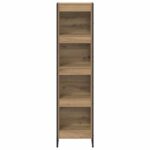 vidaXL Knižnica Remeselnícky dub 80 x 30 x 155 cm Kompozitné drevo – Obrázok 5