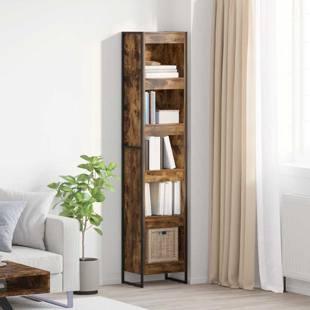 886380_1.jpg vidaXL Knižnica Dymová dub 40 x 30 x 189,5 cm Kompozitné drevo – Obrázok 1