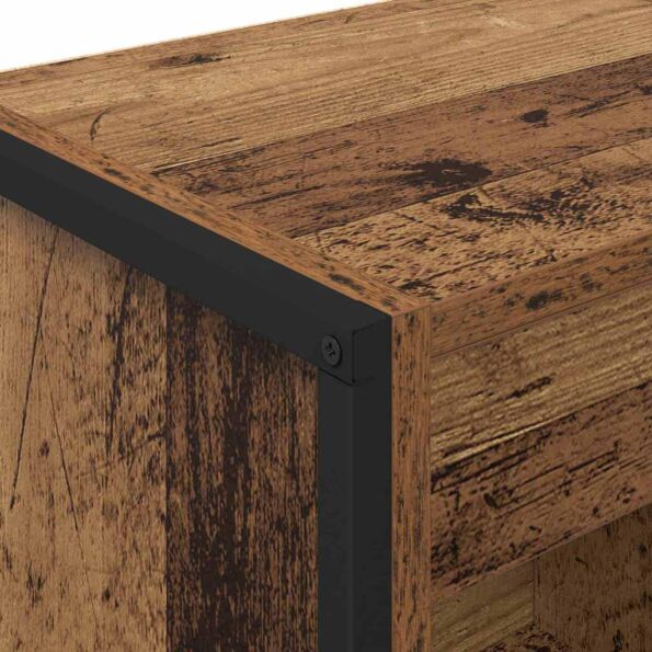 vidaXL Knižnica Staré drevo 80 x 30 x 155 cm Kompozitné drevo – Obrázok 8