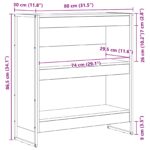 vidaXL Knižnica Sonoma 80 x 30 x 86,5 cm Kompozitné drevo – Obrázok 11