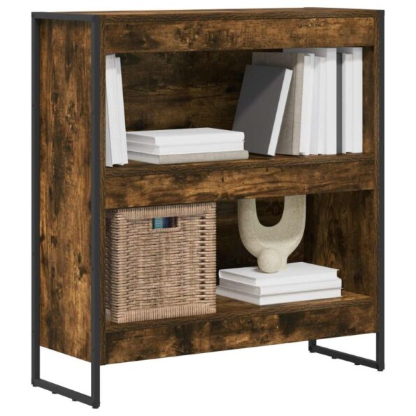 vidaXL Knižnica Dymová dub 80 x 30 x 155 cm Kompozitné drevo – Obrázok 3