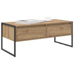 vidaXL Konferenčný stolík Remeselnícky dub 100 x 46 x 40 cm – Obrázok 3