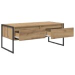 vidaXL Konferenčný stolík Remeselnícky dub 100 x 46 x 40 cm – Obrázok 5